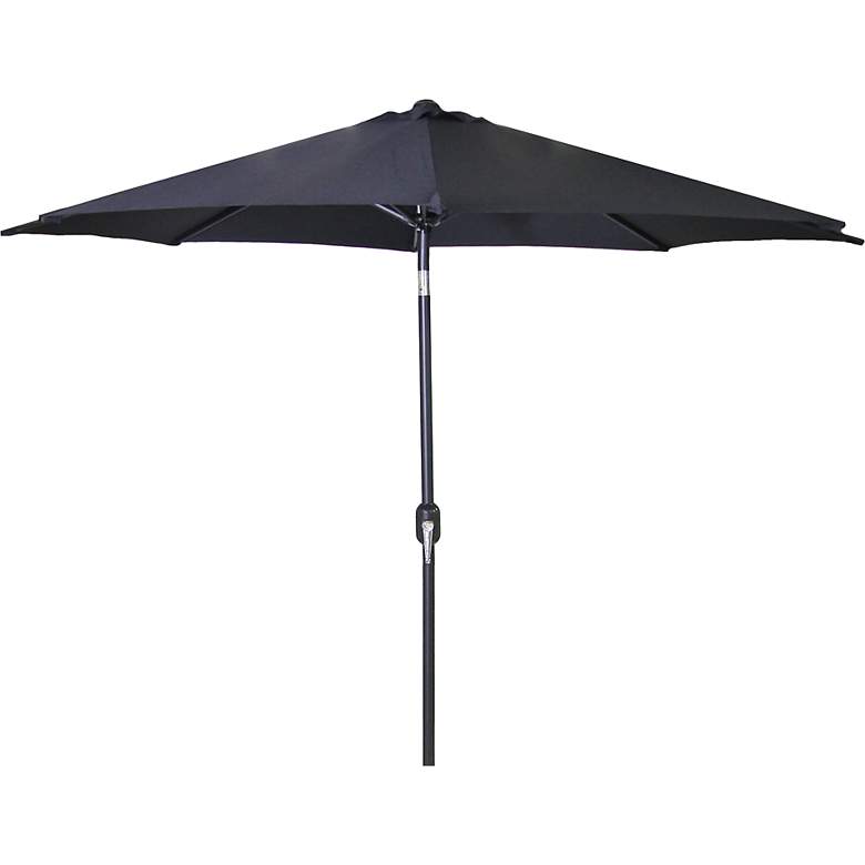 Black 9&#39; Steel Market Umbrella