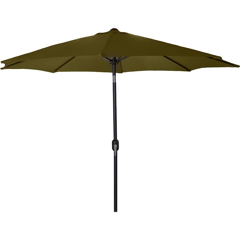 Khaki 9&#39; Steel Market Umbrella