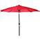 Red 9' Steel Market Umbrella