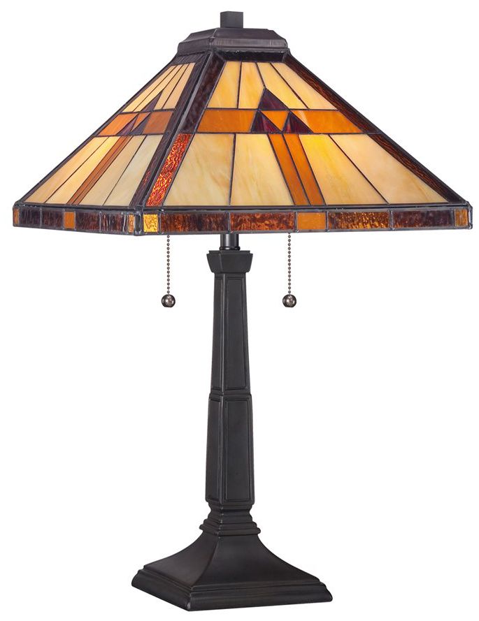 Quoizel Bryant TiffanyStyle Architectural Table Lamp 3X216 Lamps Plus