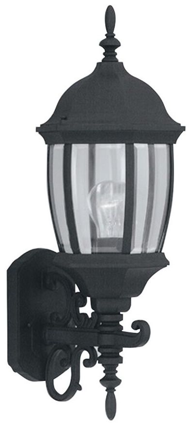 Tiverton 21 1/2"H Clear Glass Black Outdoor Wall Light