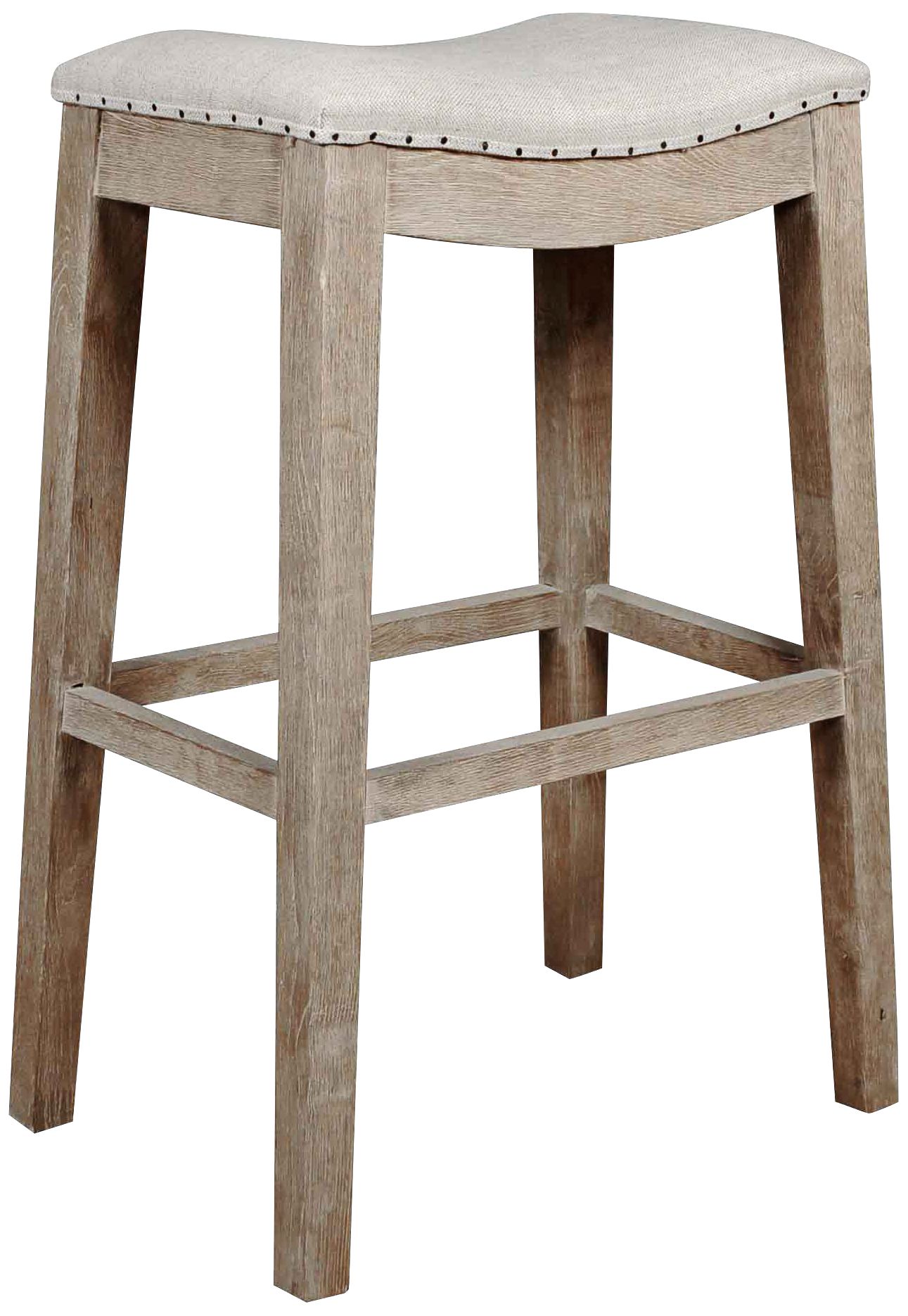 Harper 31" Stone Wash Saddle Seat Bar Stool