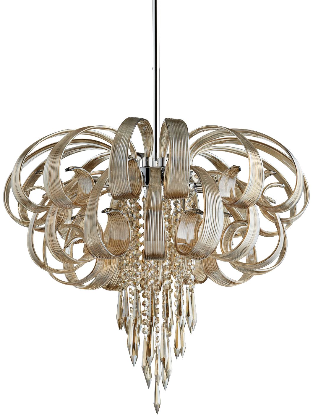 Cindy Lou 27" Wide Cognac Chandelier