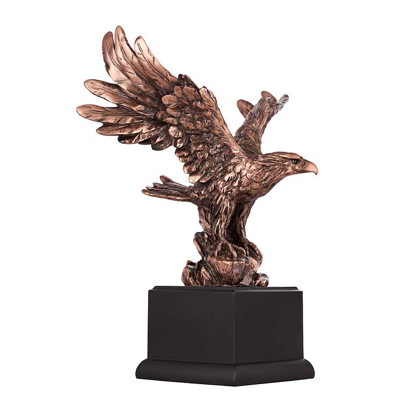 Image 2 Perched American Eagle 11 1/2" High Table Sculpture