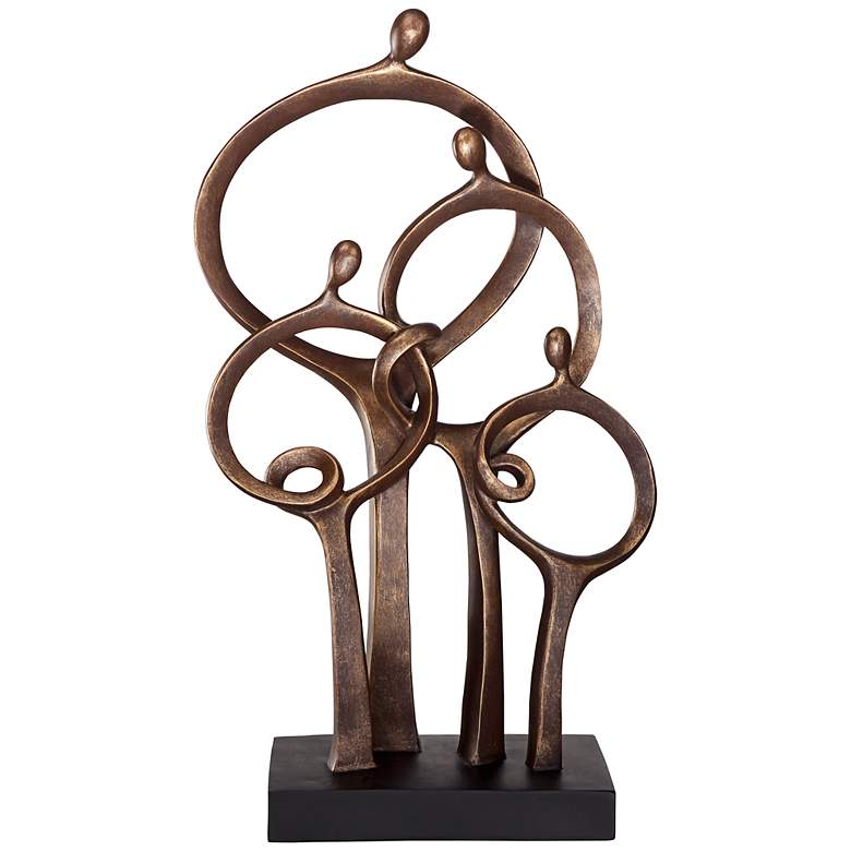 Image 3 Abstract Family 19 1/4" High Bronze Sculpture