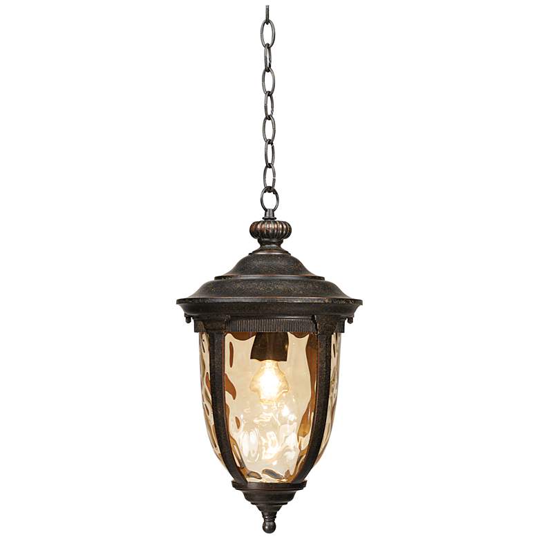 Image 3 Bellagio Collection 18" High Bronze Outdoor Hanging Light