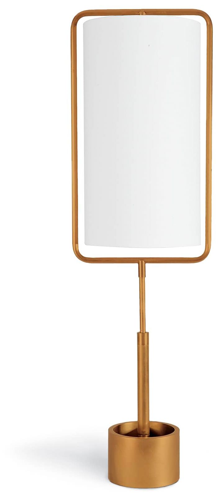 Regina Andrew Geo Rectangle Natural Brass Table Lamp
