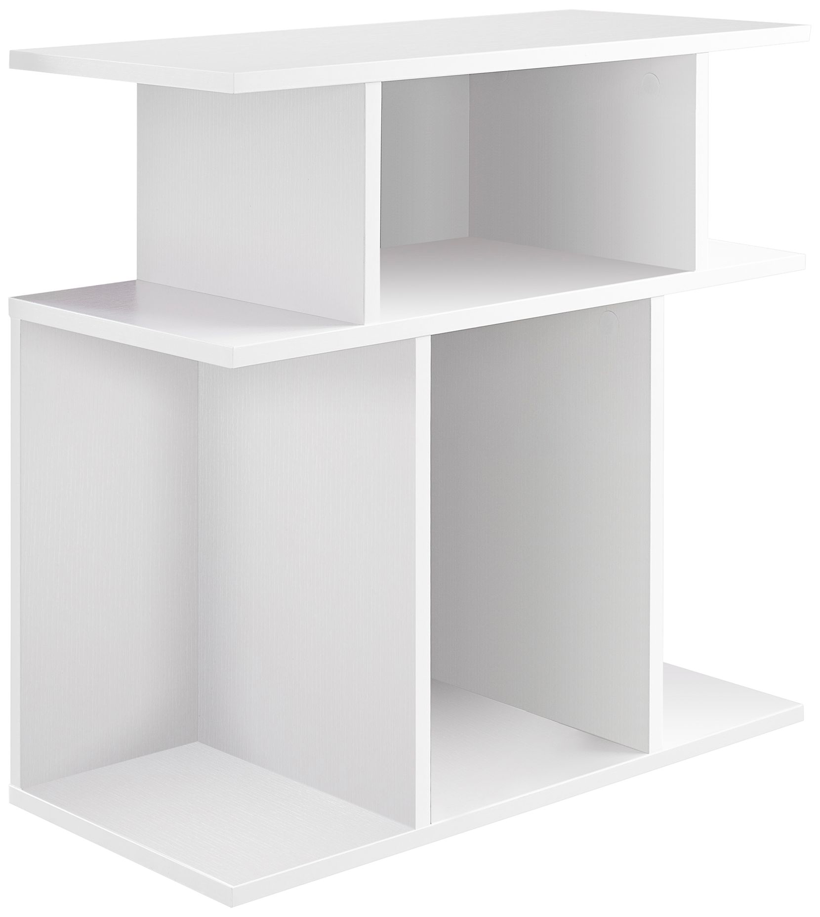 Cubic 23 3/4" Wide White 3-Tier Modern Accent Table