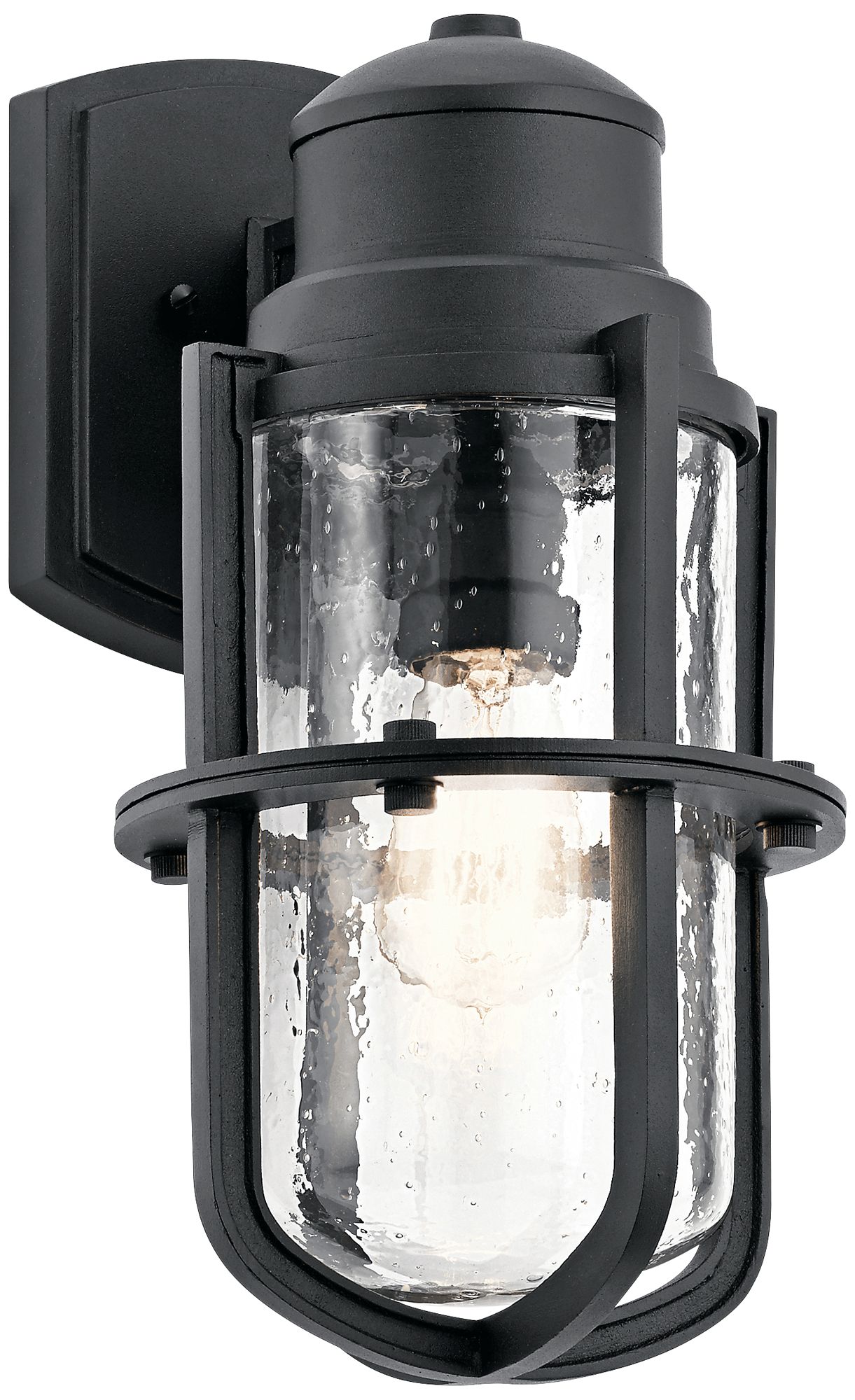 Kichler Suri 15 1/2" High Textured Black Outdoor Wall Light