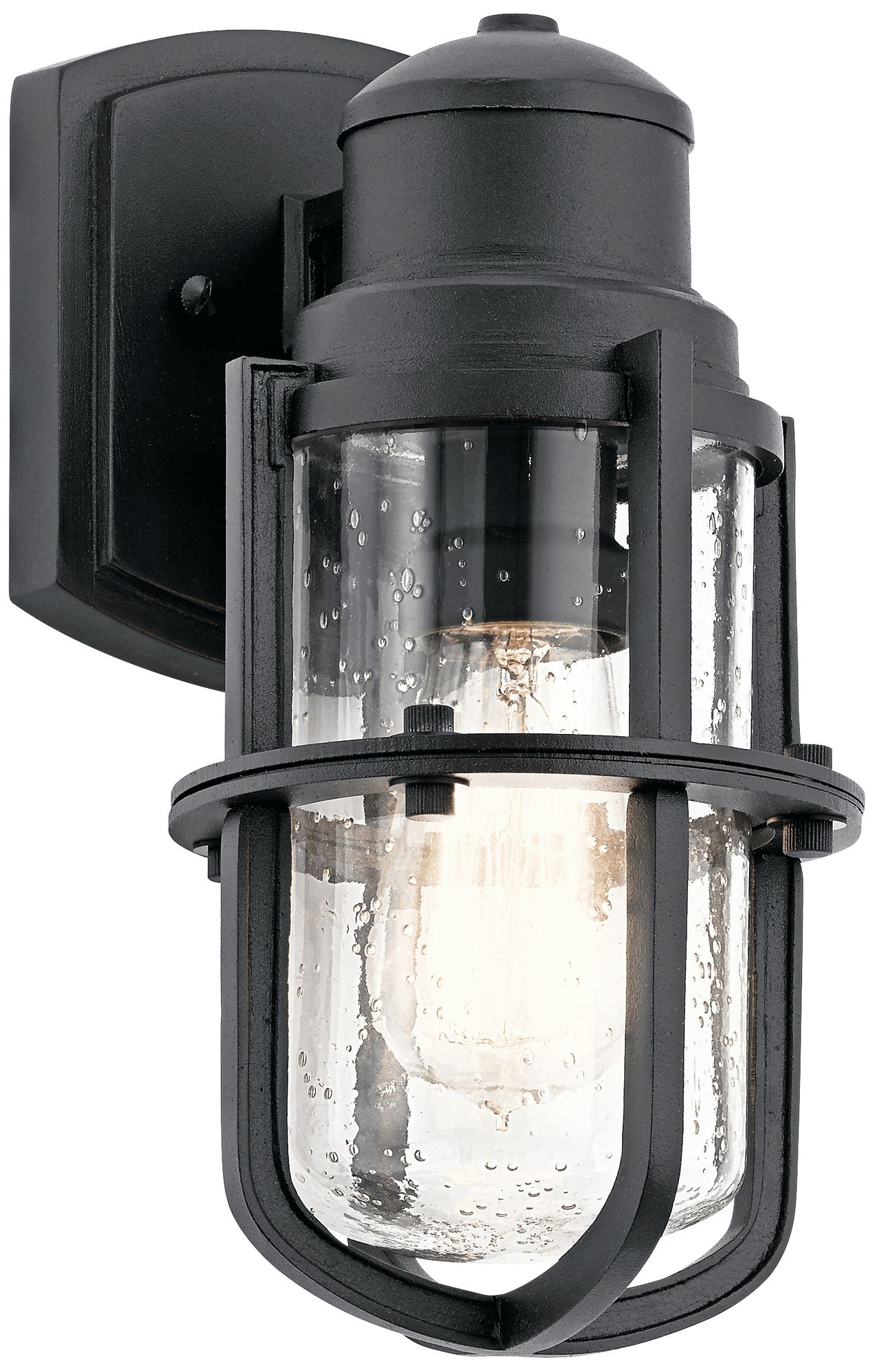 Kichler Suri 11 1/4" High Textured Black Outdoor Wall Light