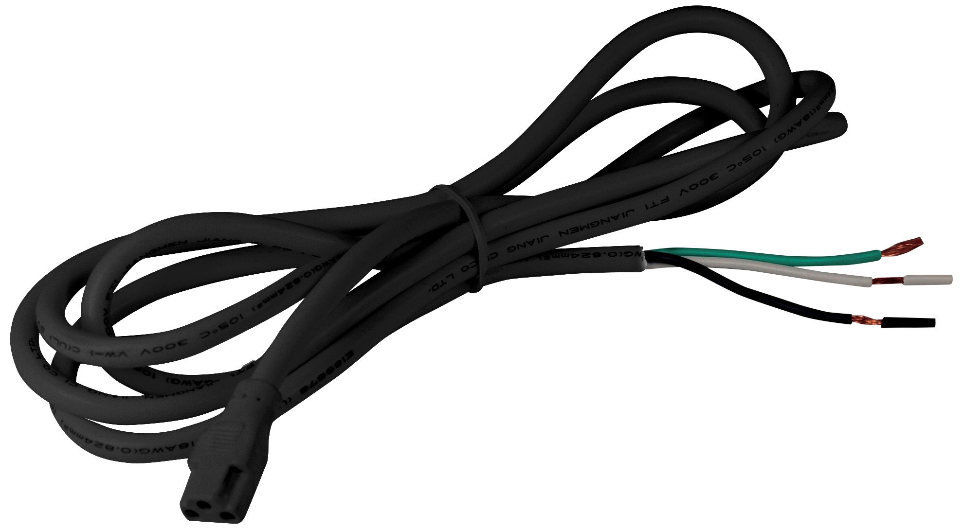 Nora Bravo Frost 72" Black 2-Wire Ground Hardwire Connector