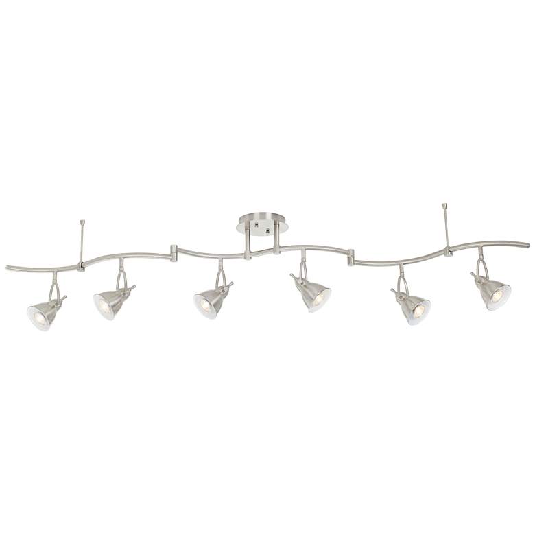 Swell 6-Light Brushed Nickel Bell LED Track Fixture