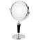 Helix Chrome Two-Sided Magnified Freestanding Makeup Mirror