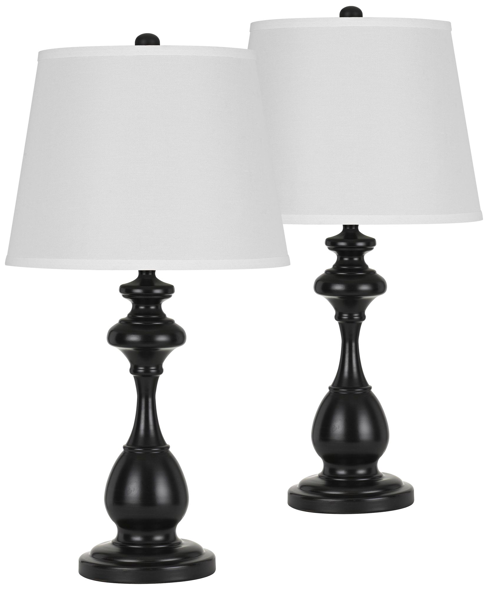 Dark Bronze Metal Table Lamp Set of 2 40K45 Lamps Plus