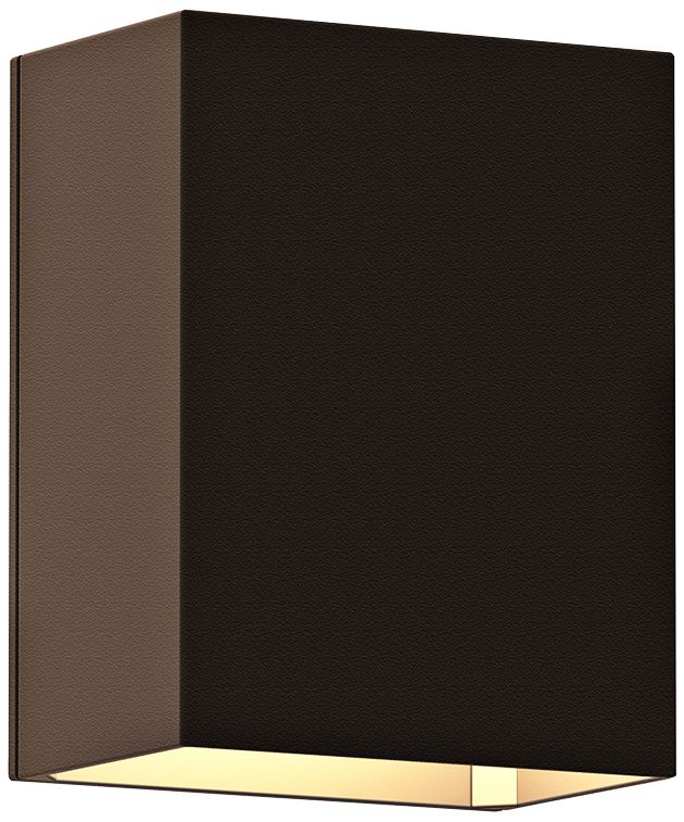 Sonneman Box 4 1/2"H Textured Bronze LED Outdoor Wall Light