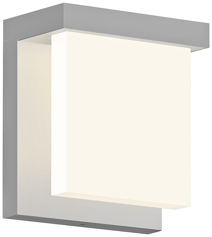 Glass Glow 5 3/4" High Satin Aluminum LED Outdoor Wall Light