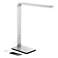 Jett LED Desk Lamp with USB Port and Night Light Silver