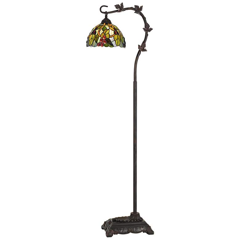 Image 2 Cotulla Bronze Floor Lamp with Tiffany-Style Glass Shade