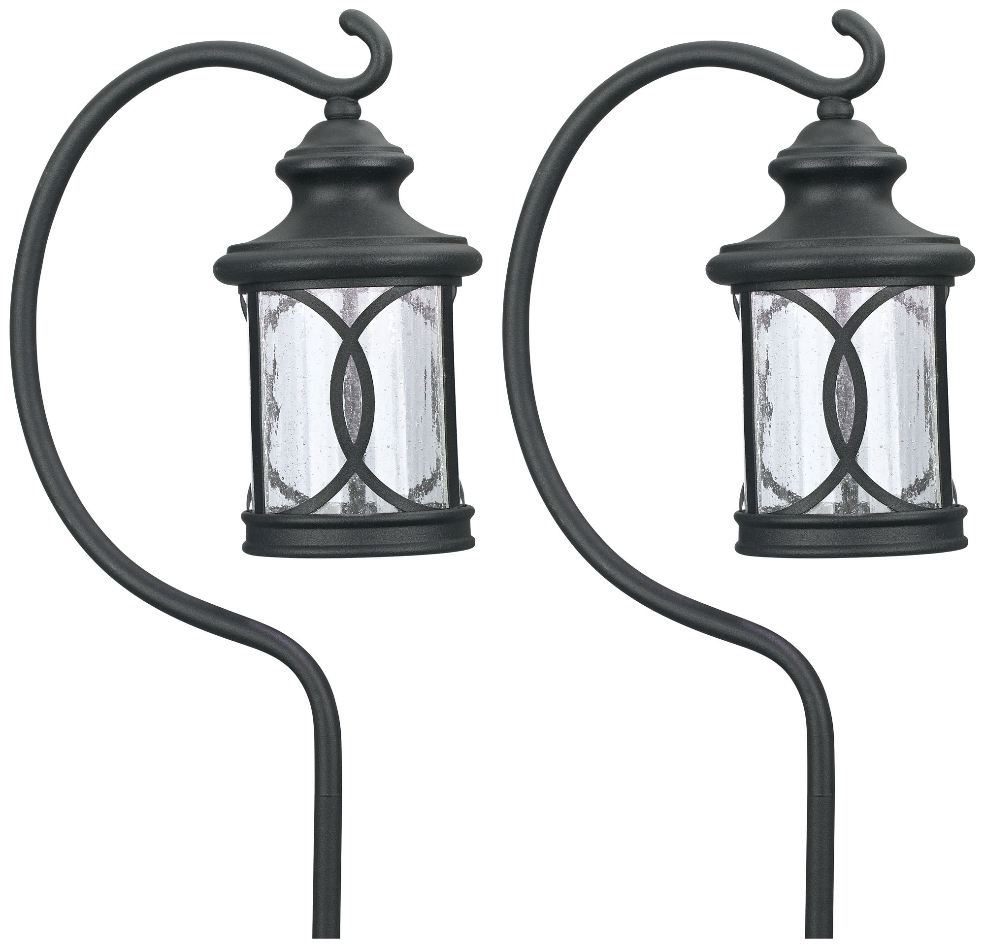 Set of 2 Capistrano 23"H  LED Black Shepherd's Path Light