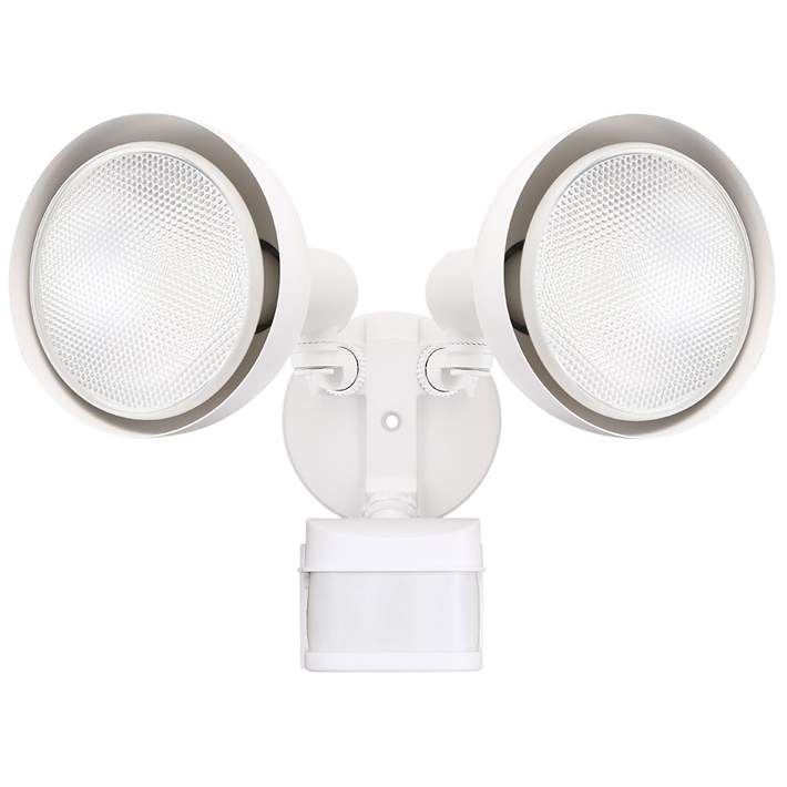 Hollis White 270 Degree Motion Sensor Outdoor Flood Light 40w07