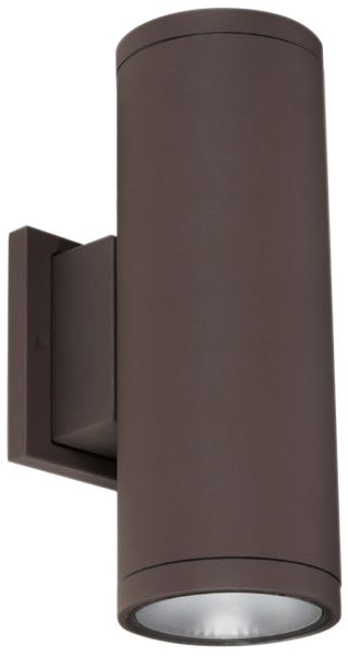 Tubular 5" High Bronze 3000K LED Up/Down Outdoor Wall Light