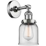 Small Bell 10&quot; High Polished Chrome Adjustable Wall Sconce