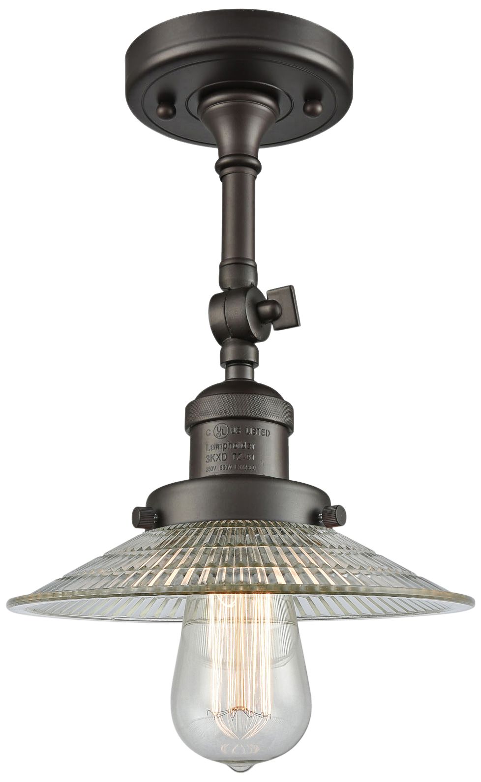 Halophane 8 1/2" Wide Rubbed Bronze Adjustable Ceiling Light