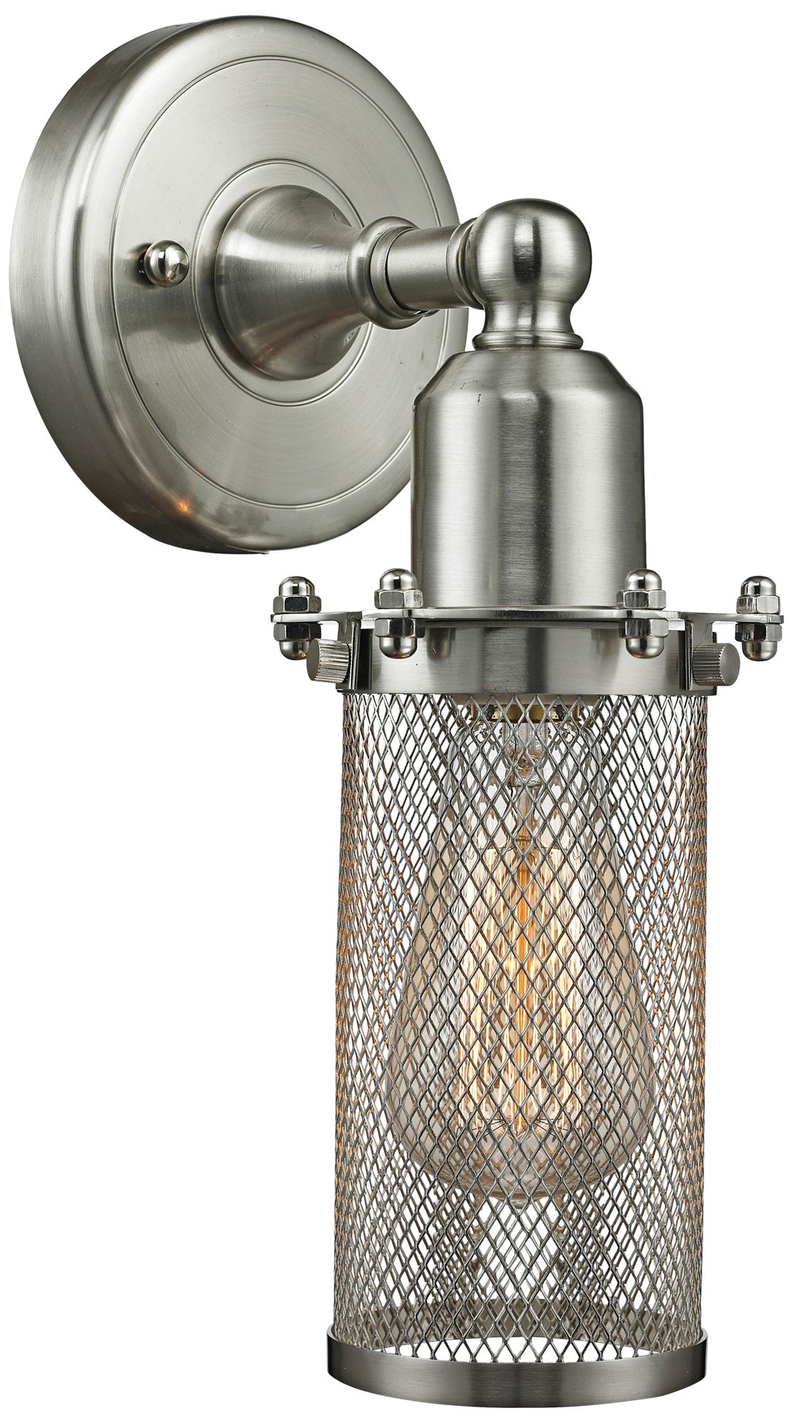 Quincy Hall 10" High Satin Brushed Nickel A Wall Sconce