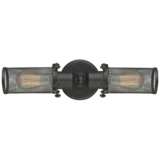 Quincy Hall 4&quot; High Bronze 2-Light A Bowtie Wall Sconce