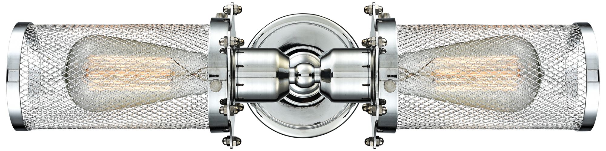 Quincy Hall 4" High Polished Chrome 2-Light A Bowtie Wall Sconce