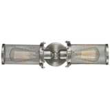 Quincy Hall 4&quot;H Satin Nickel 2-Light A Bowtie Wall Sconce