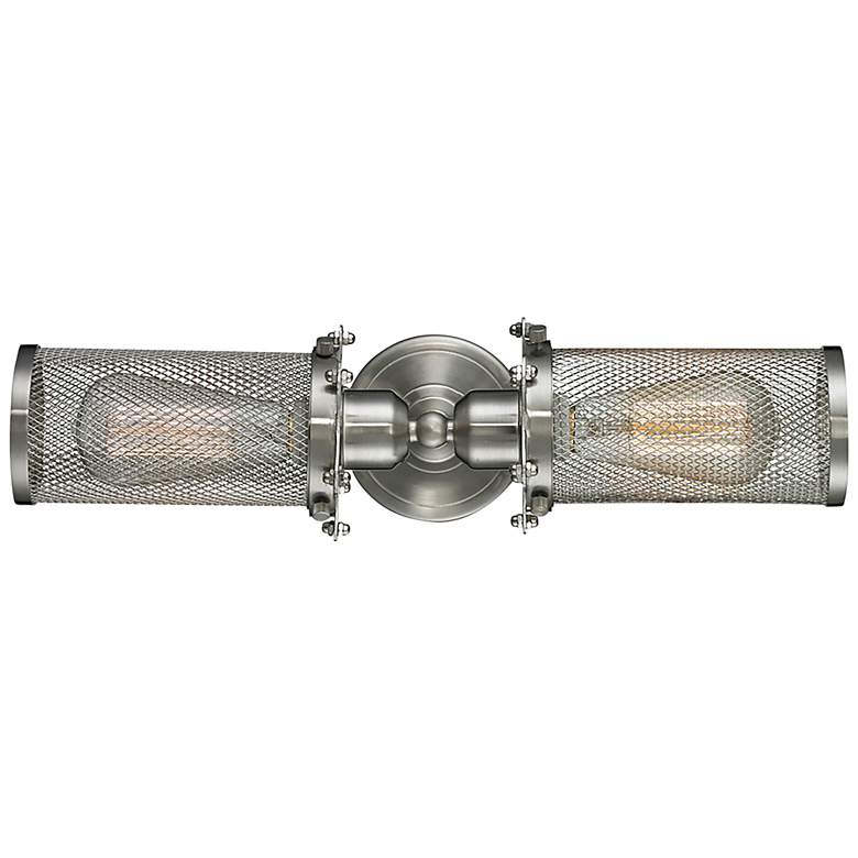 Quincy Hall 4&quot;H Satin Nickel 2-Light A Bowtie Wall Sconce