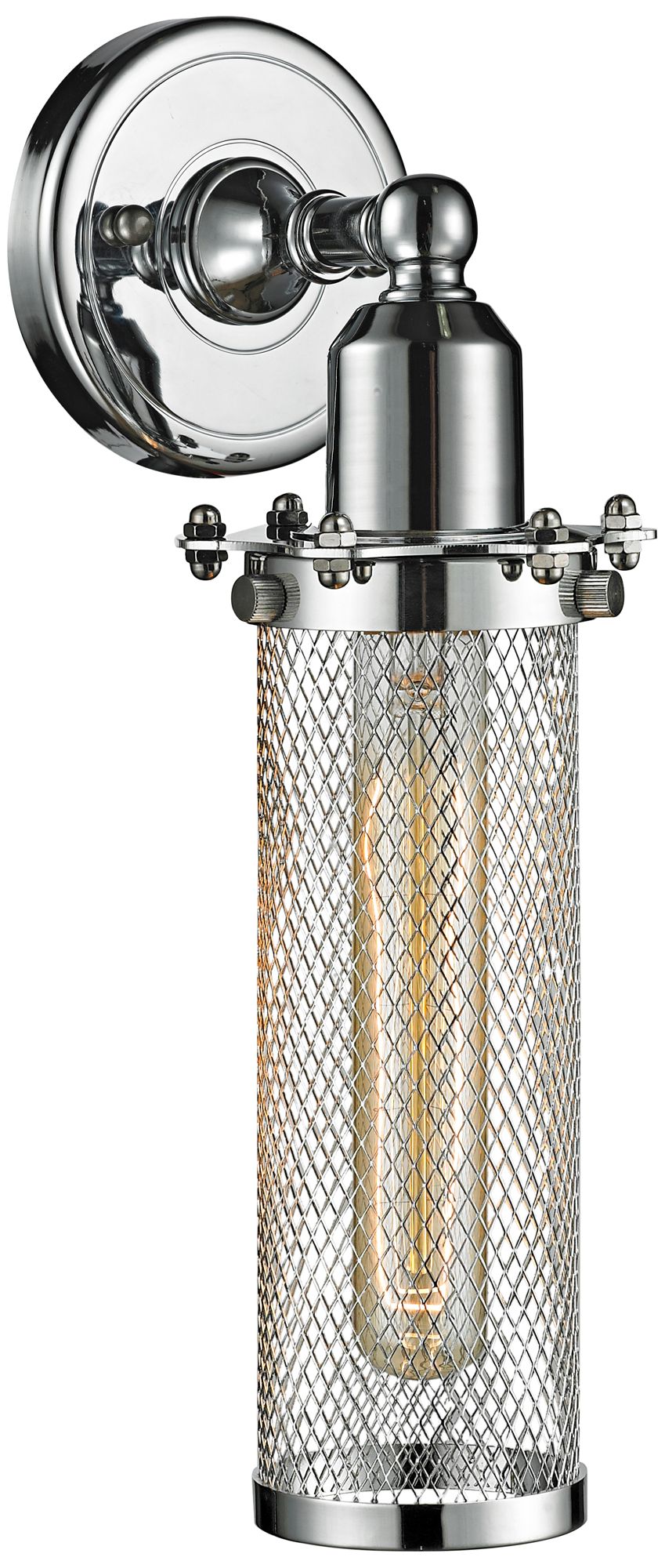 Quincy Hall 12" High Polished Chrome T Wall Sconce