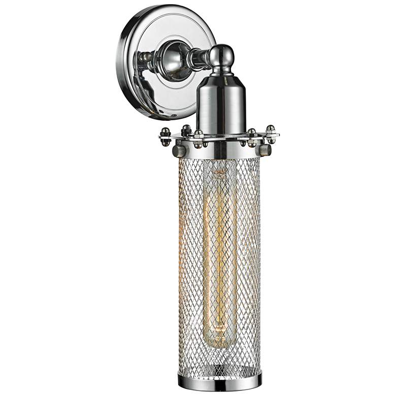 Image 1 Quincy Hall 12" High Polished Chrome T Wall Sconce