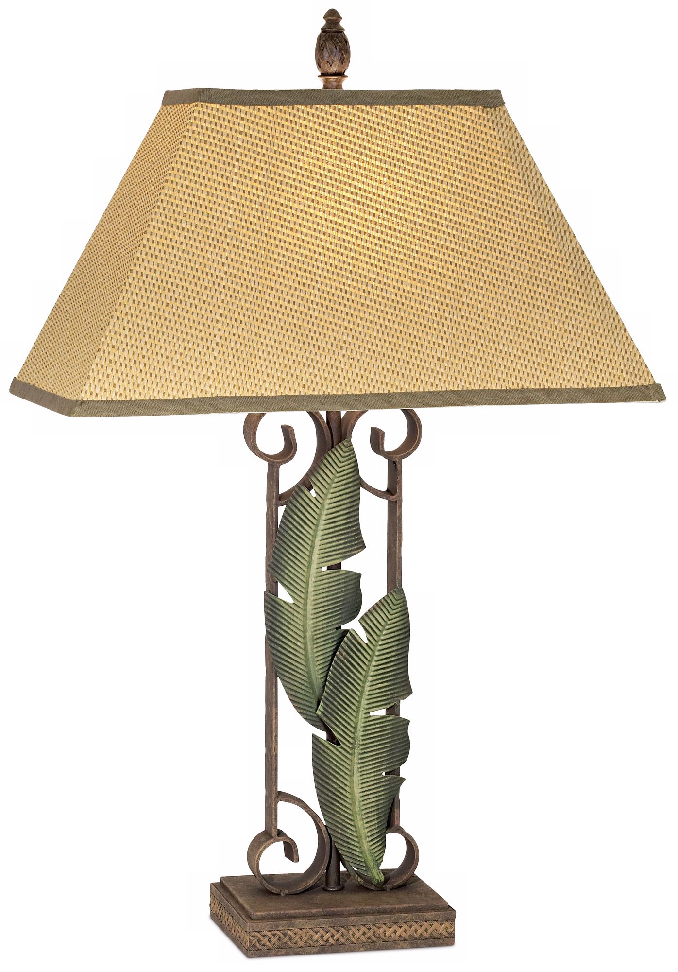 Banana Leaf Tropical Table Lamp - #41134 | Lamps Plus