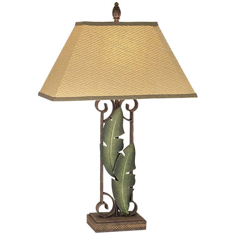 Banana Leaf Tropical Table Lamp - #41134 | Lamps Plus
