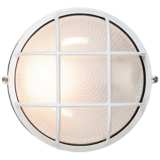 Bulkhead Collection 10&quot; Wide White Round Outdoor Wall Light