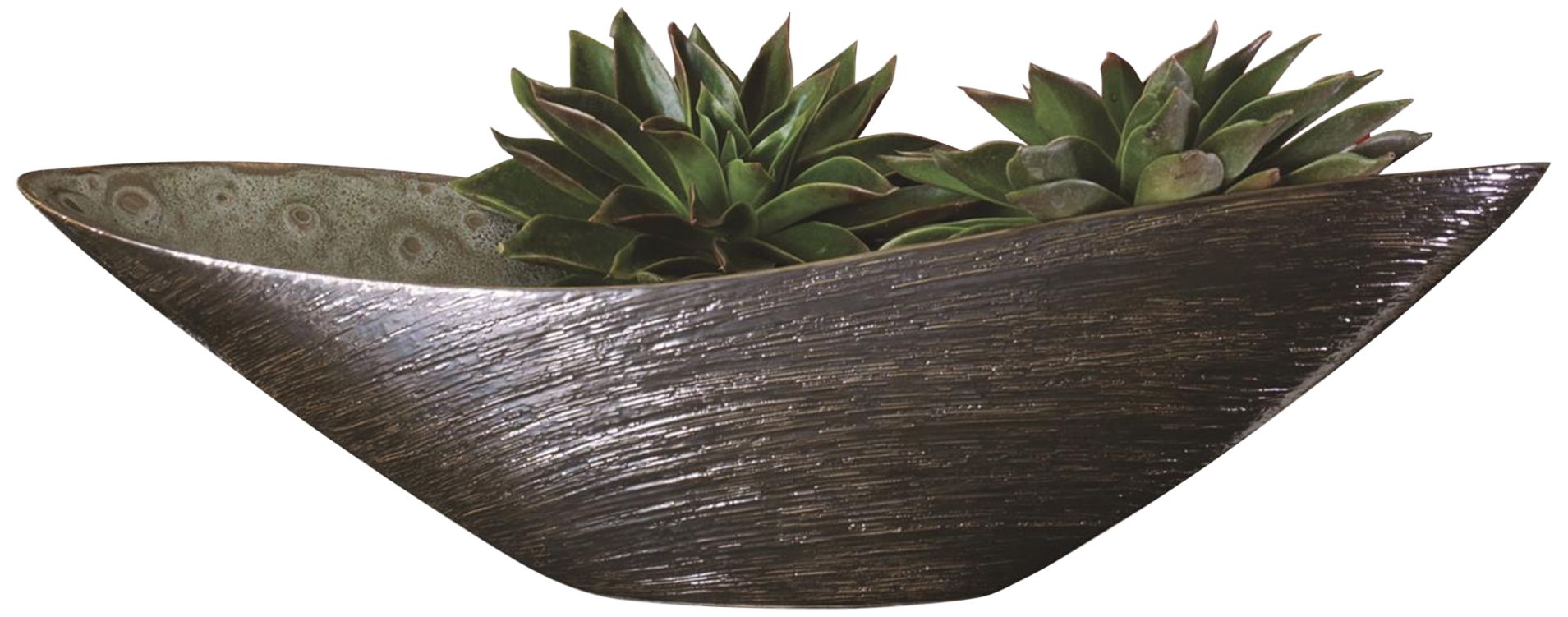 Global Views Metallic Bronze Ceramic Decorative Bowl
