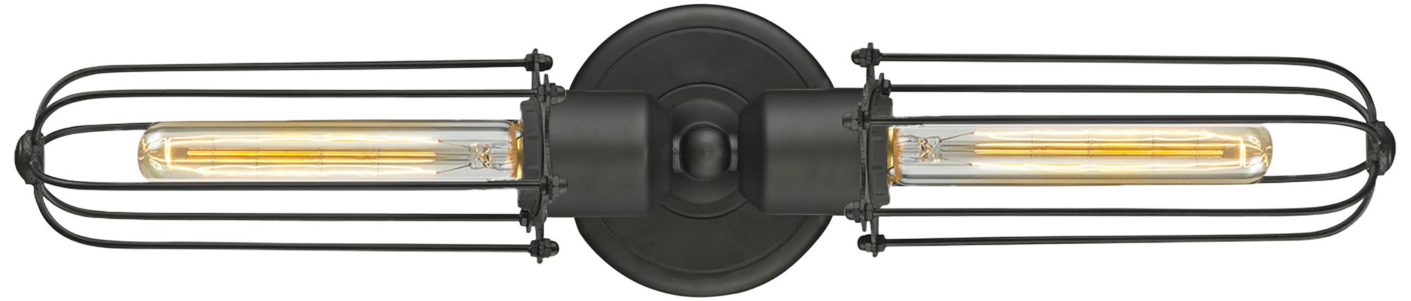 Muselet 4" High Rubbed Bronze 2-Light T Bowtie Wall Sconce