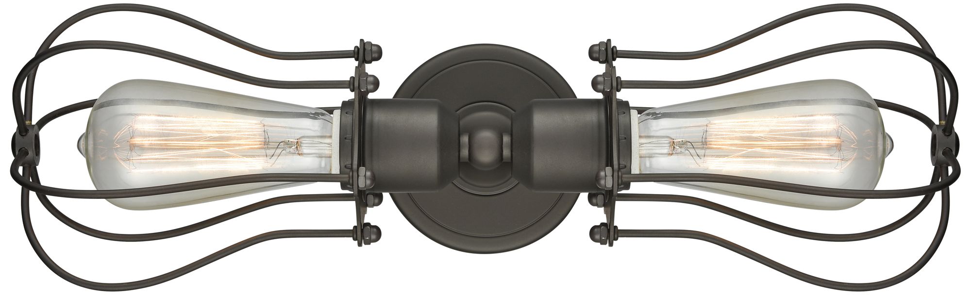 Muselet 4"H Oil-Rubbed Bronze 2-Light A Bowtie Wall Sconce