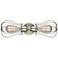 Muselet 4" High Satin Nickel 2-Light A Bowtie Wall Sconce