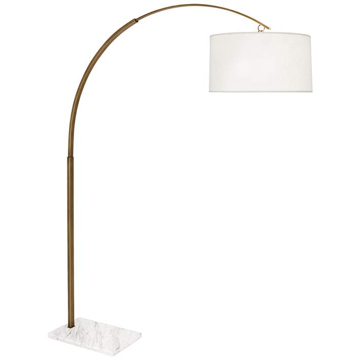 High Warm Brass Arc Floor Lamp, Brass Arc Lamp