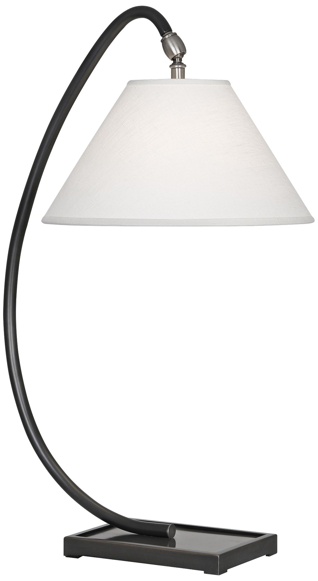 Robert Abbey Curtis Deep Patina Bronze and Nickel Table Lamp