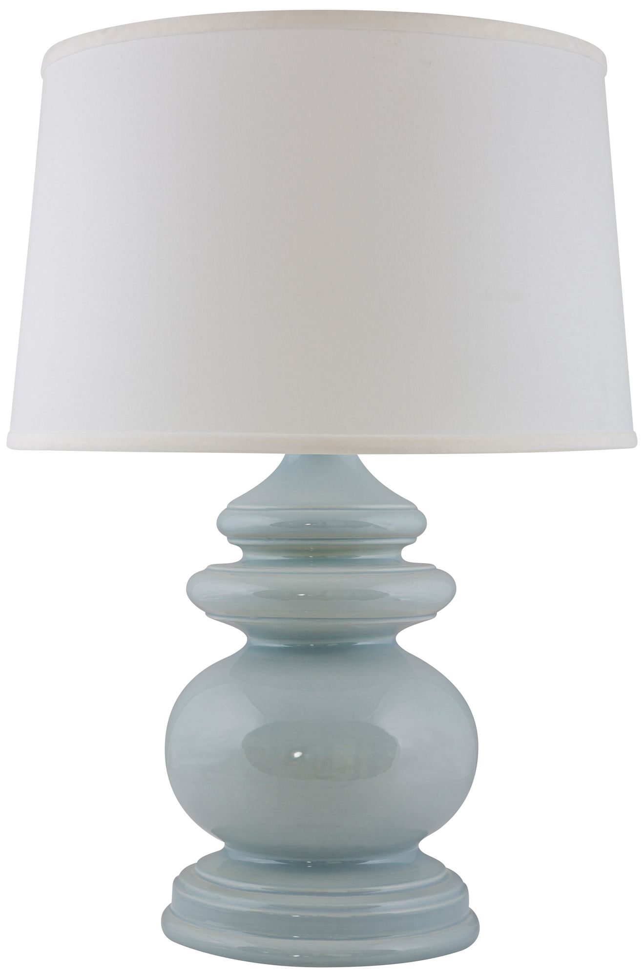RiverCeramicÂ® Cottage Gloss Mist Blue Table Lamp