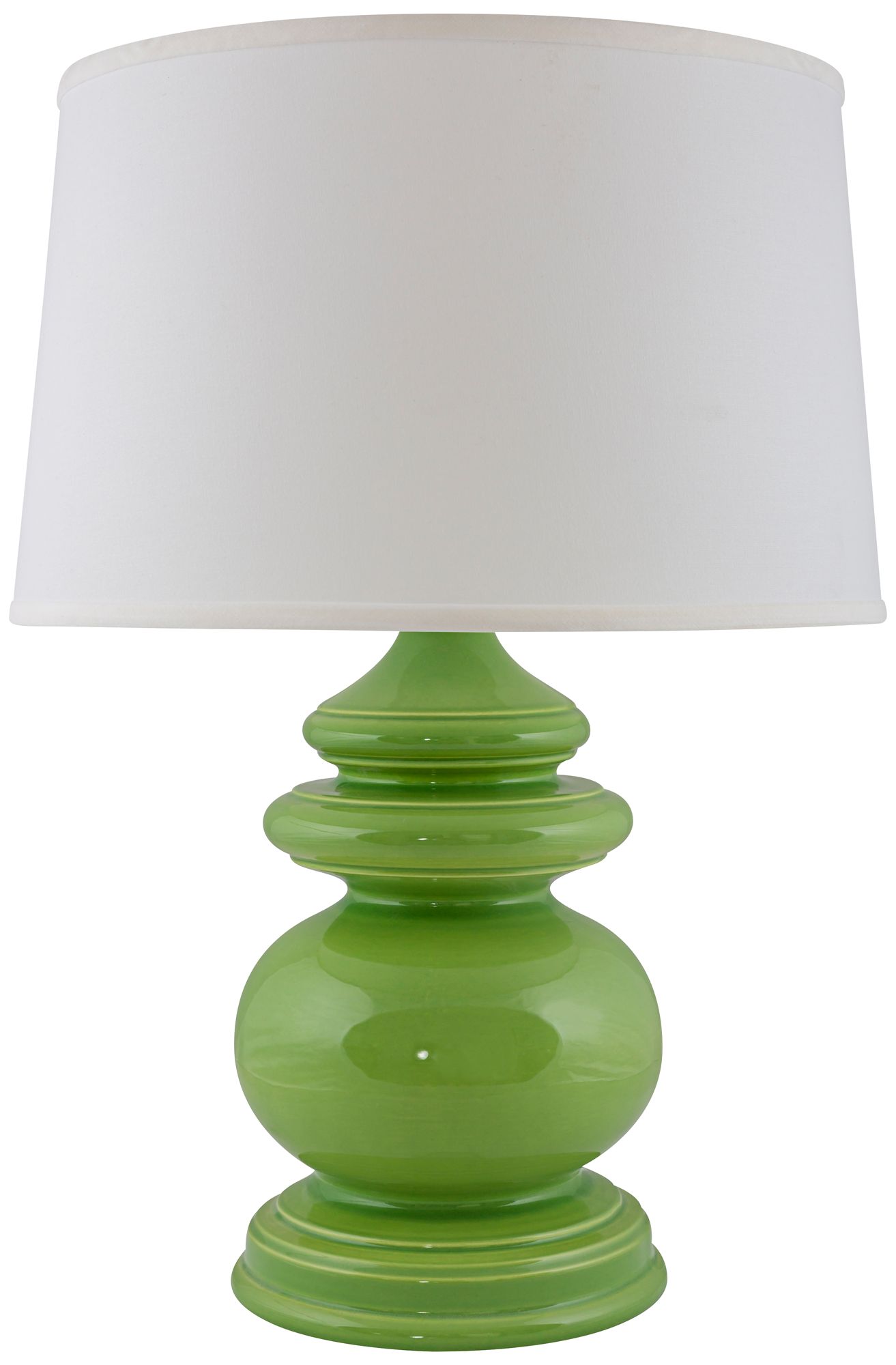 RiverCeramicÂ® Cottage Gloss Clover Green Table Lamp