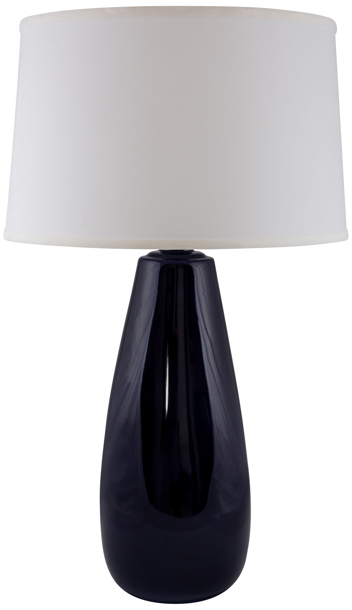 RiverCeramicÂ® Teardrop Gloss Navy Table Lamp