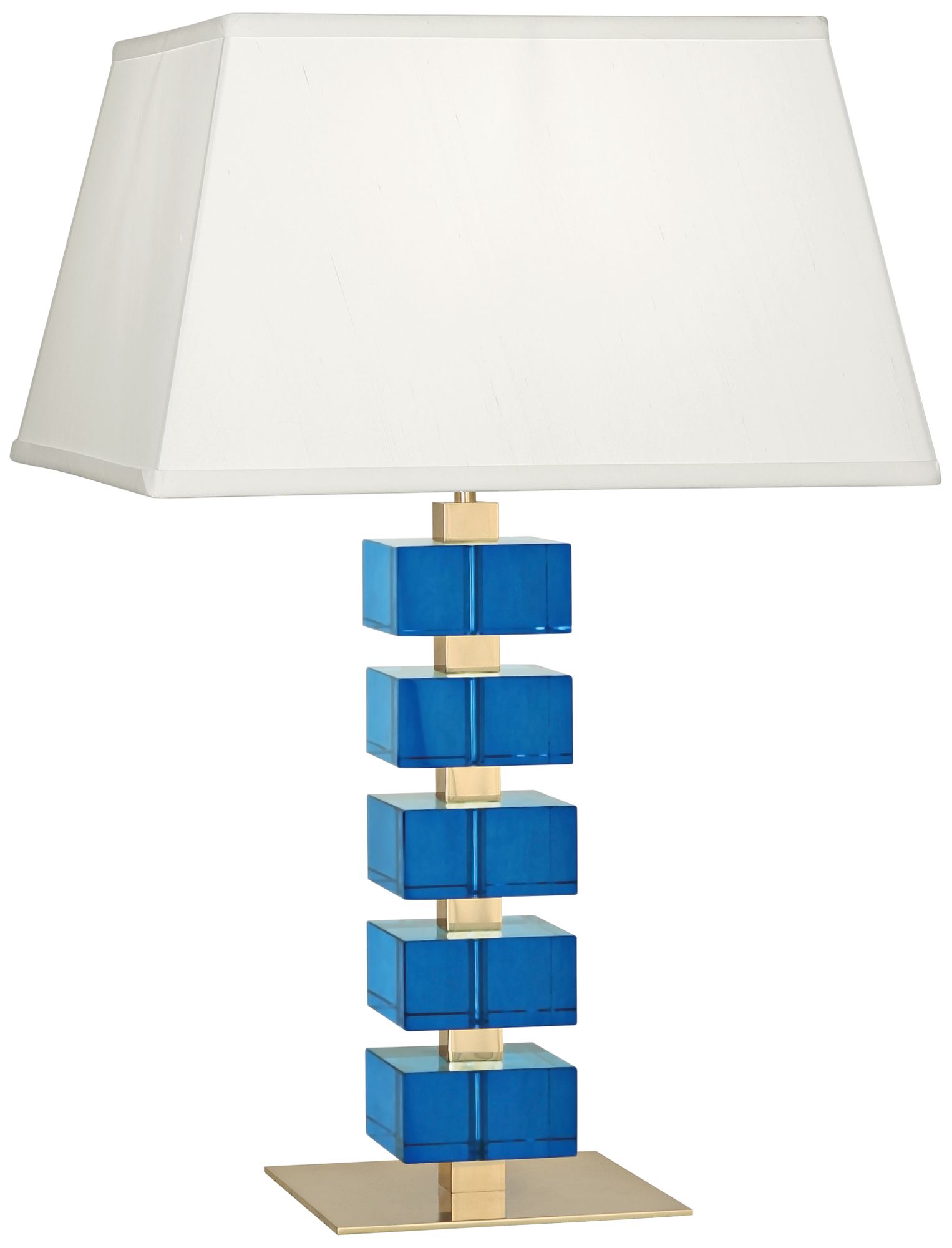 Jonathan Adler Monaco Brass and Turquoise Crystal Table Lamp