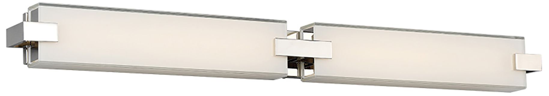 dweLED Bliss 36" Wide Polished Nickel 2-Light LED Bath Light