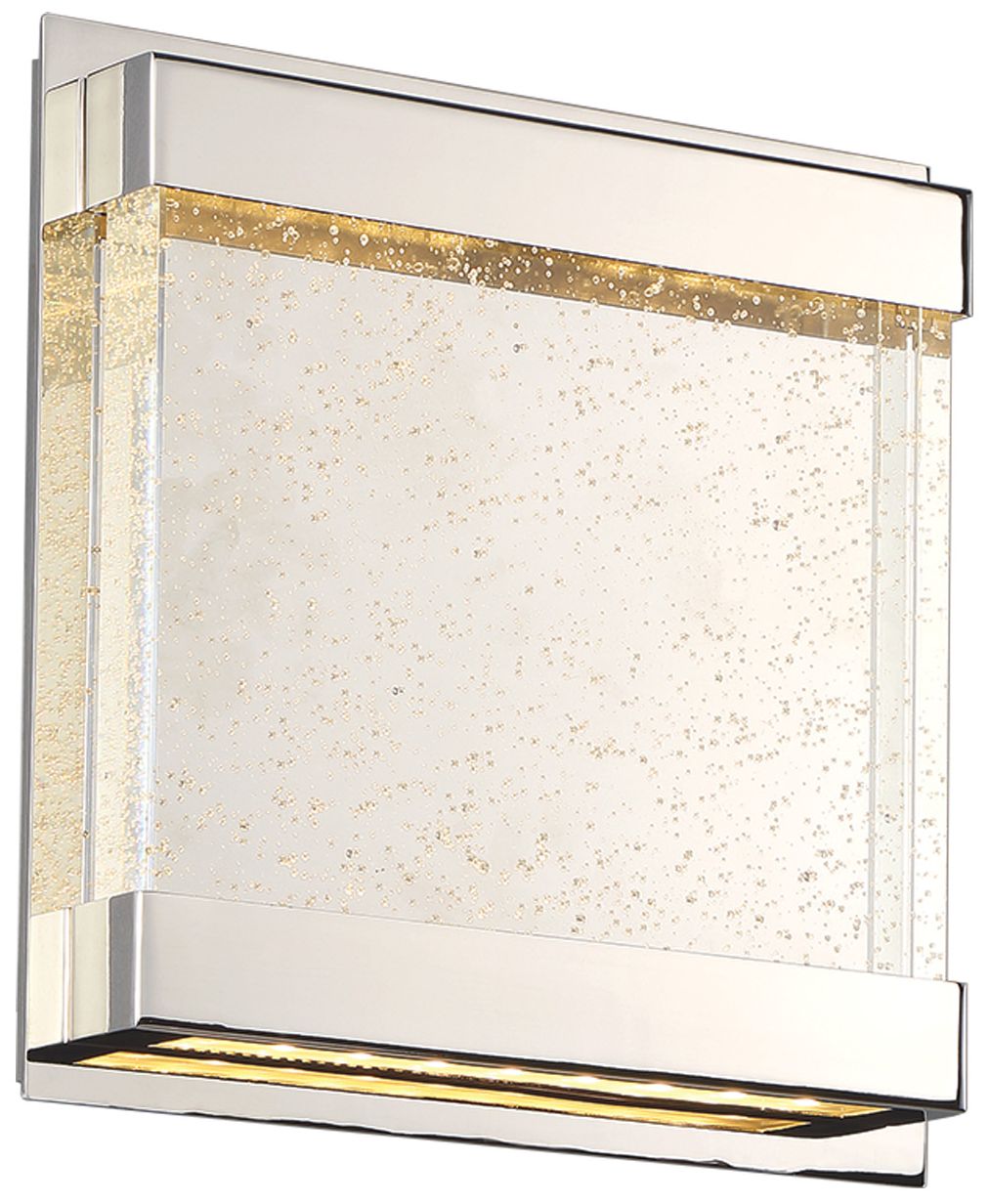 dweLED Mythical 12" High Polished Nickel LED Wall Sconce