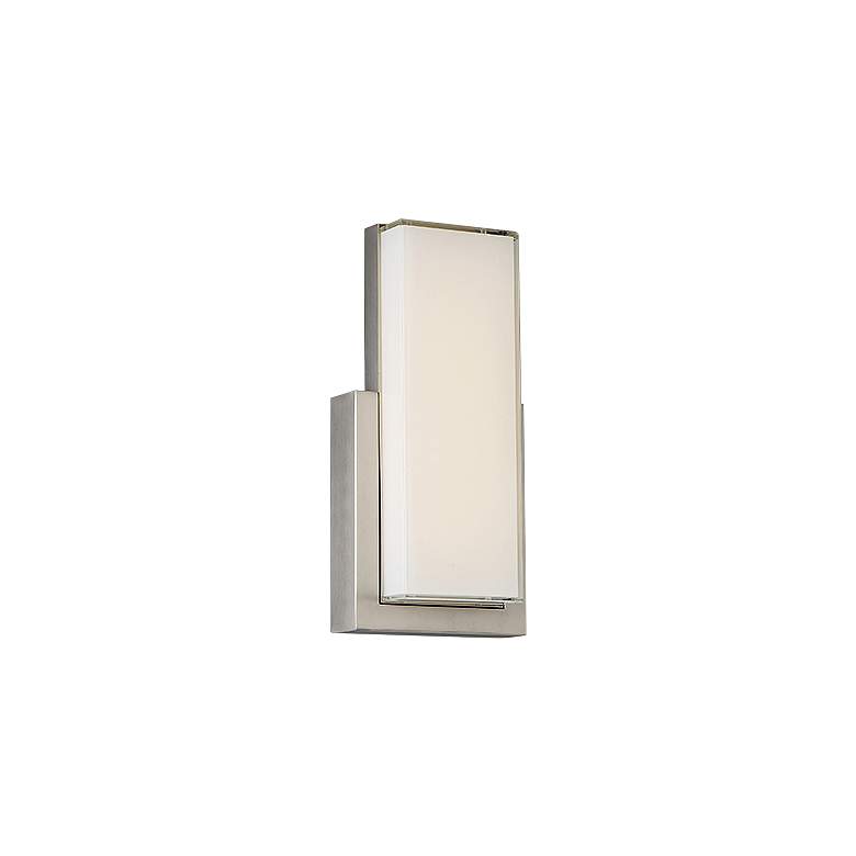 dweLED Corbusier 15&quot; High Satin Nickel LED Wall Sconce
